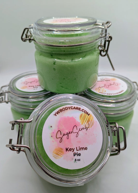 Sugar Scrub in Key Lime Scent 8 oz Jar