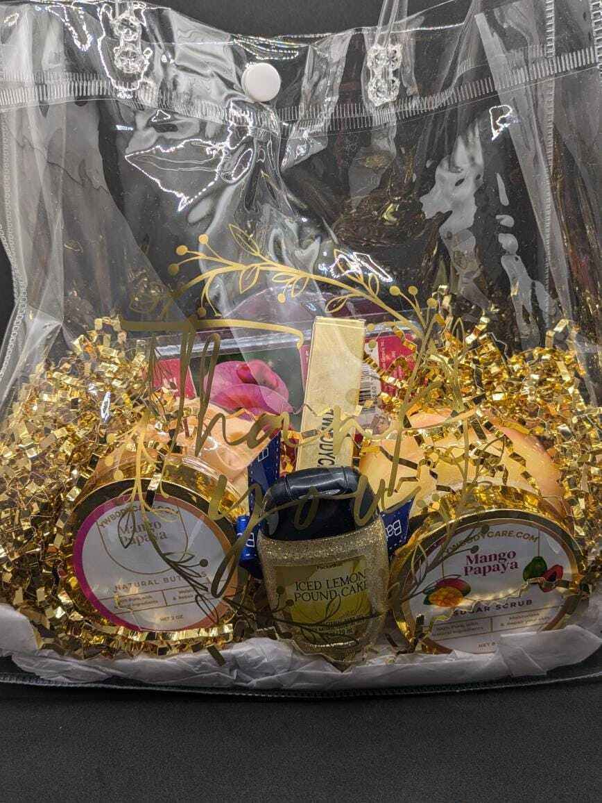Holiday Gift Pack "Mango & Papaya Body Butter & Sugar Scrub" 8 oz jars